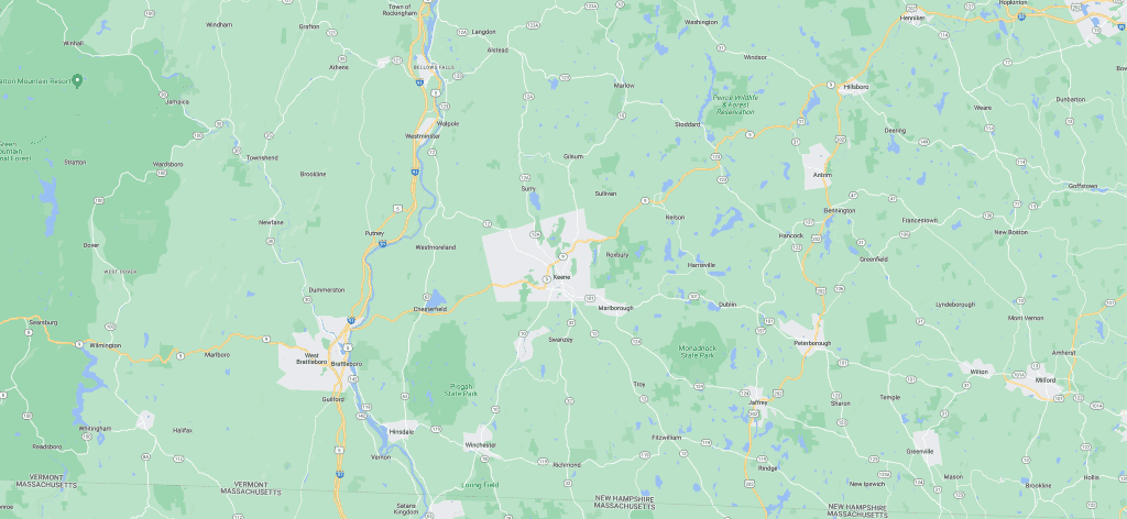 Chesire County VT Map Screenshot